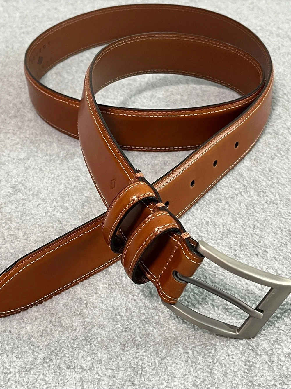Joseph Abboud Brown Leather Belt Mens 40 Italy